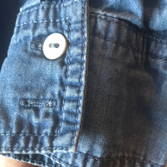 Chambray tunic length button down - Picture 3 of 4